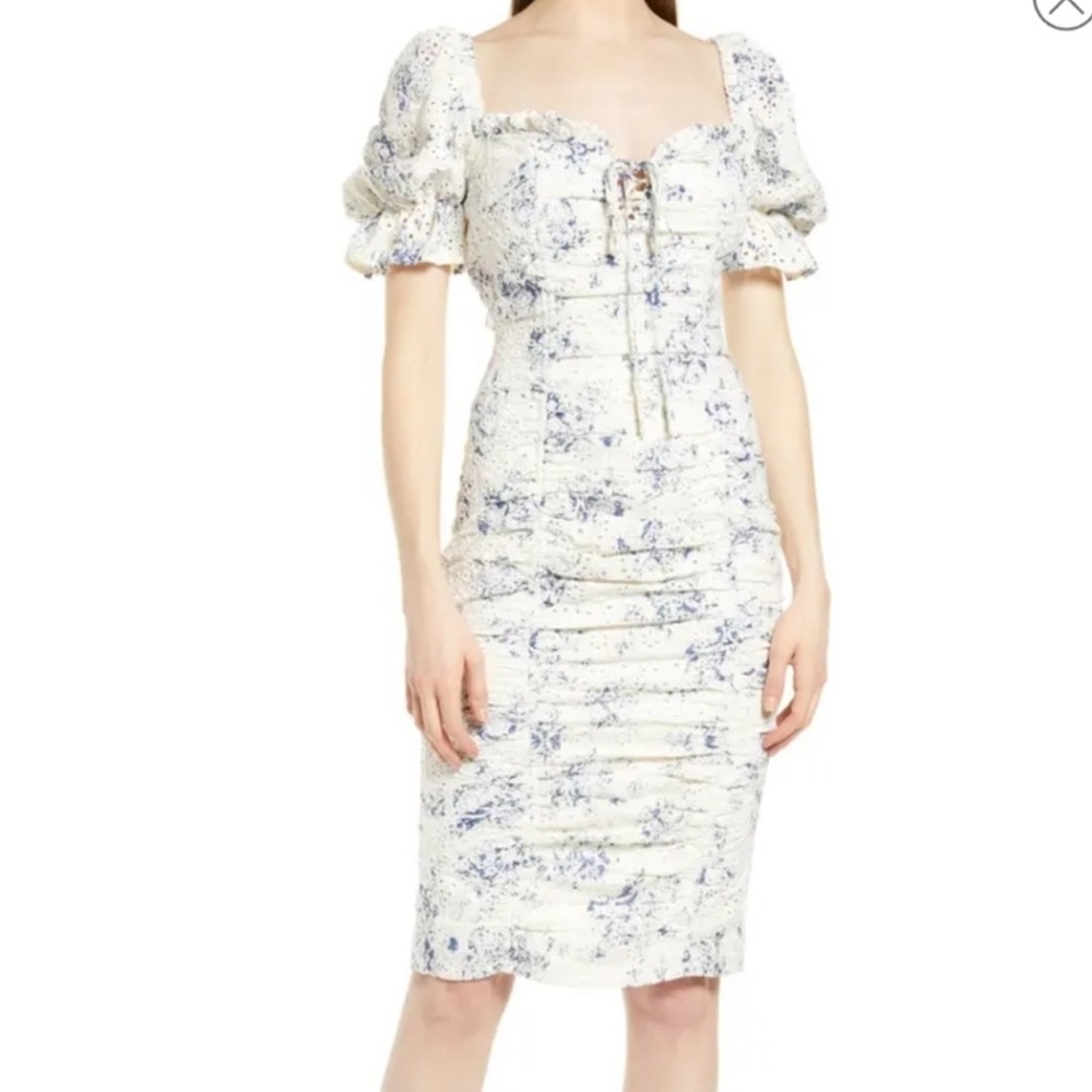 Lavish Alice | Blue Floral Eyelet Dress